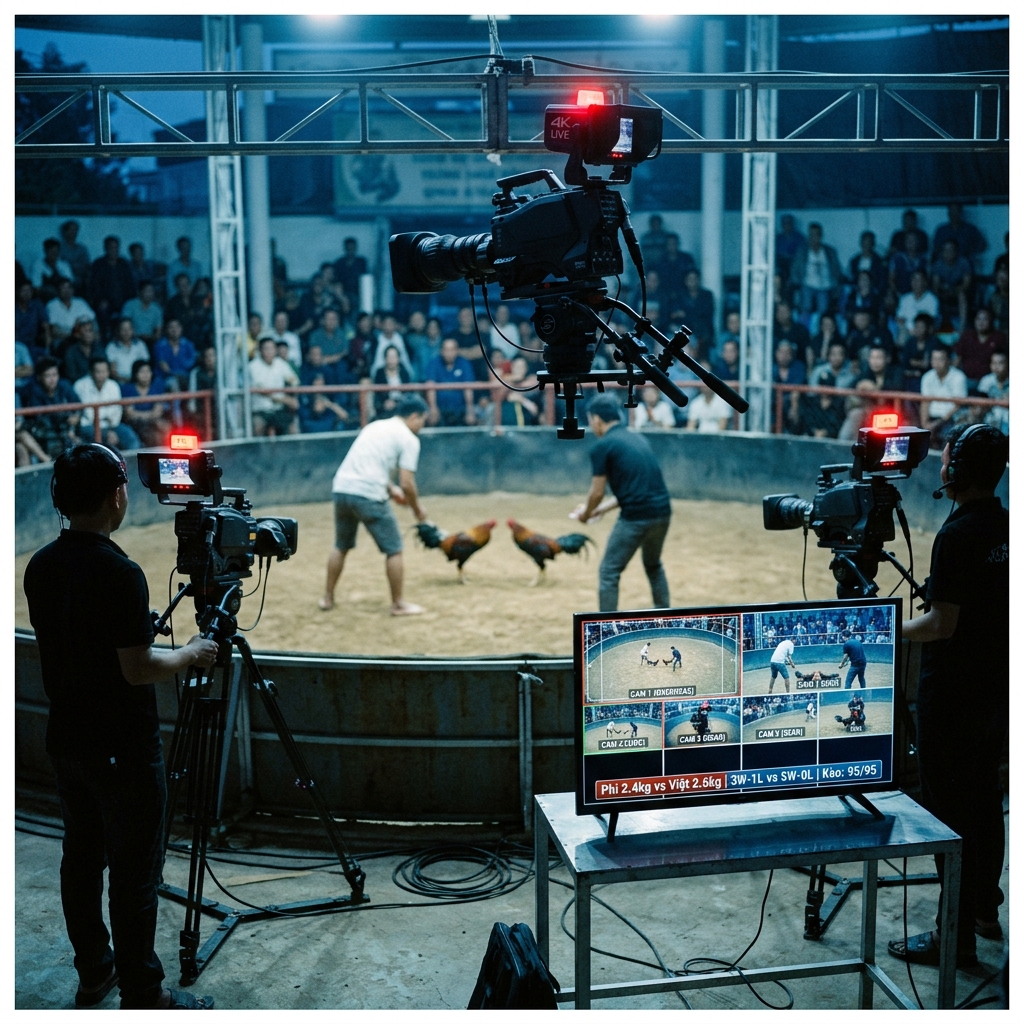 Công nghệ trực tiếp đá gà Phi Việt BH79 — Hệ thống camera 4K đa góc tại bồ Thomo