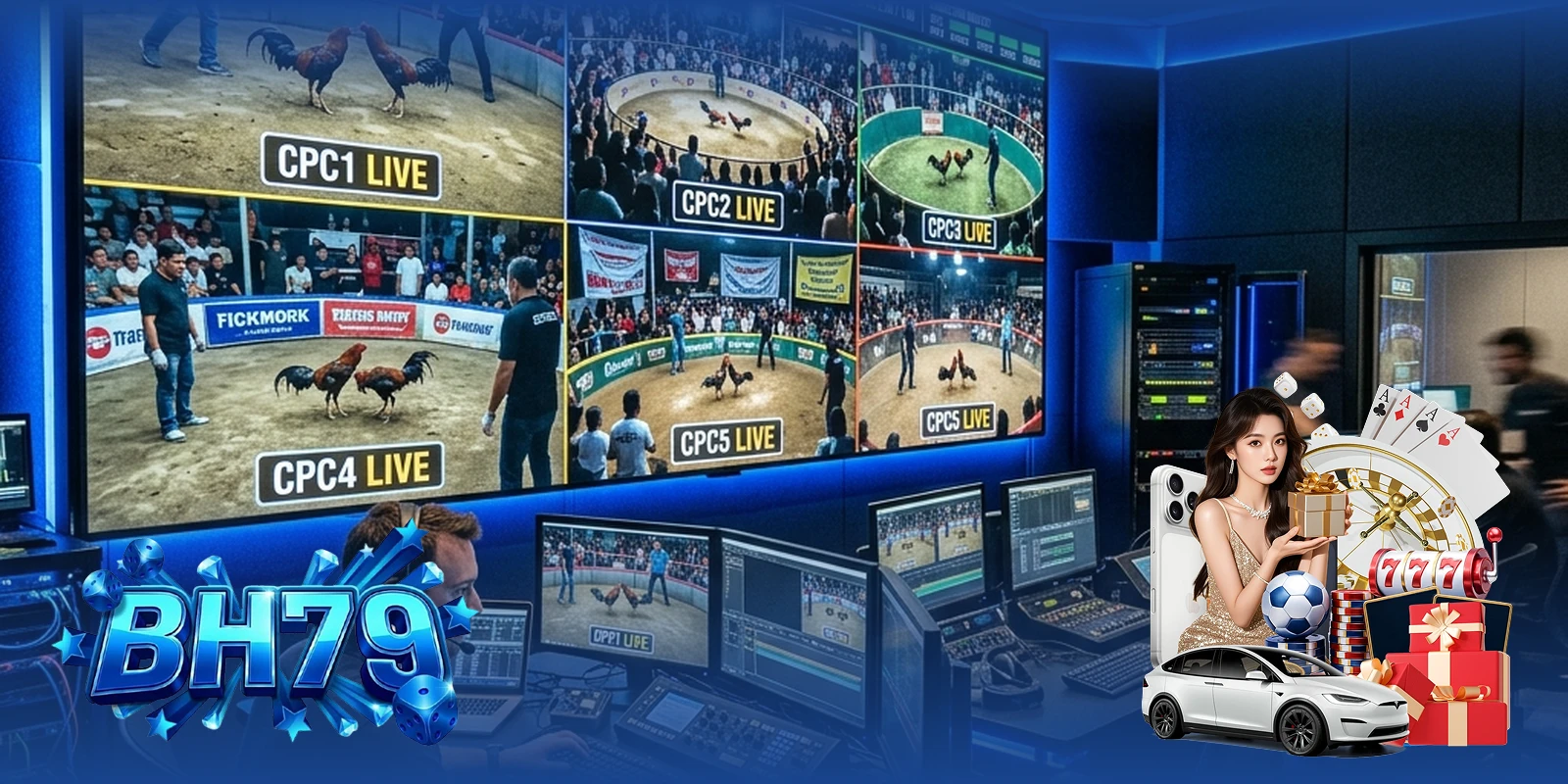 Hệ thống truyền tải trực tiếp CPC BH79 — Giao diện đặt cược đá gà chuyên nghiệp