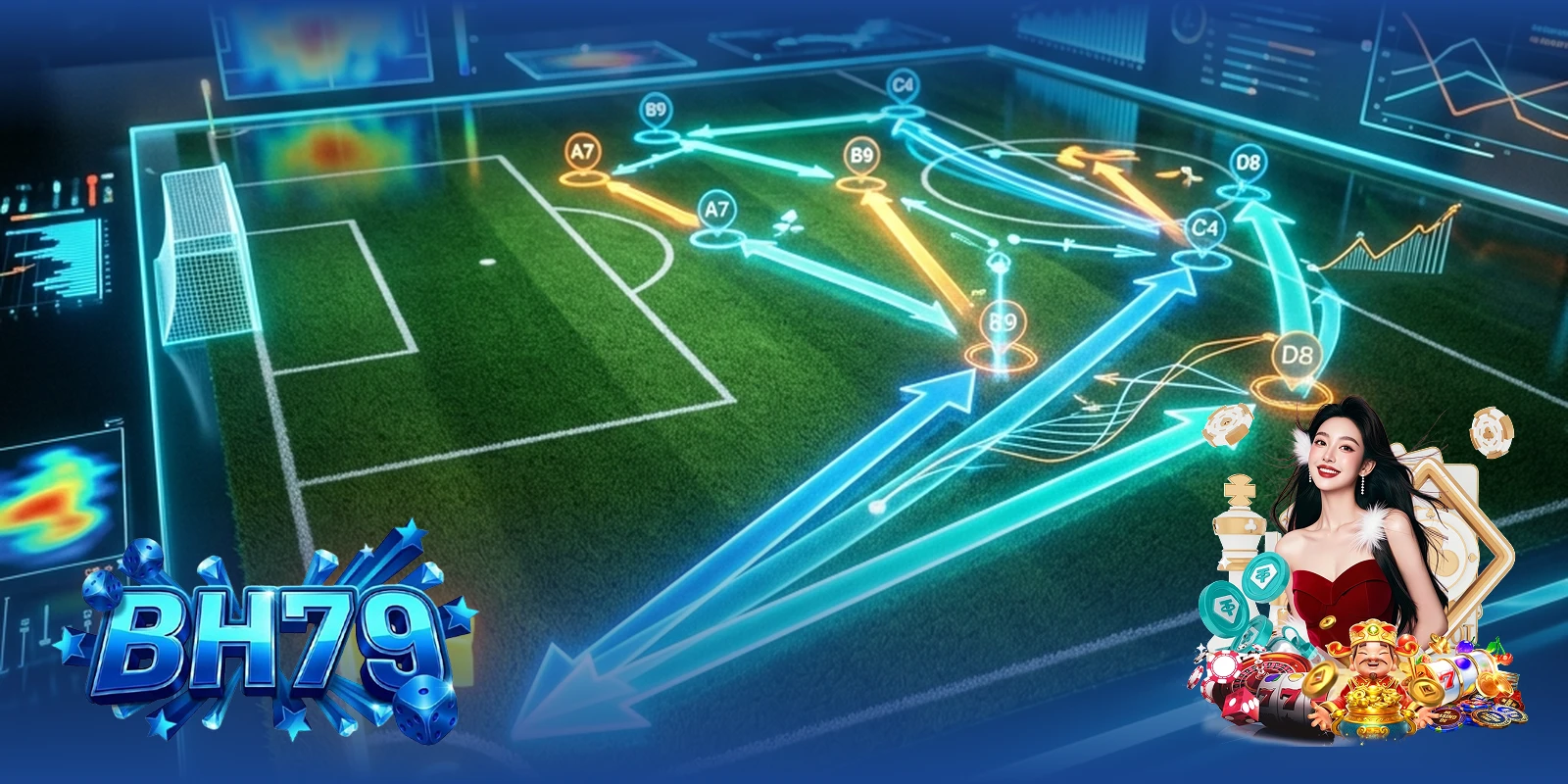 Bảng chiến thuật phân tích phạt góc BH79